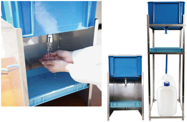“Uru Water” Stockpile water recycling handwashing stand